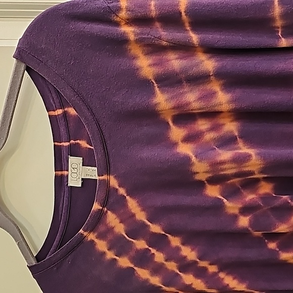 LOGO By Lori Goldstein  Hand Dyed Peplum Top - Picture 6 of 6